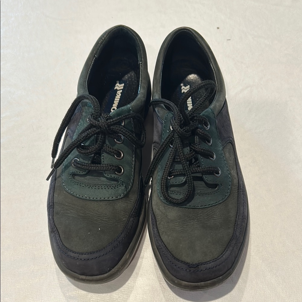 Romika Black and Green Sneakers with Suede Upper Size 38 Like New